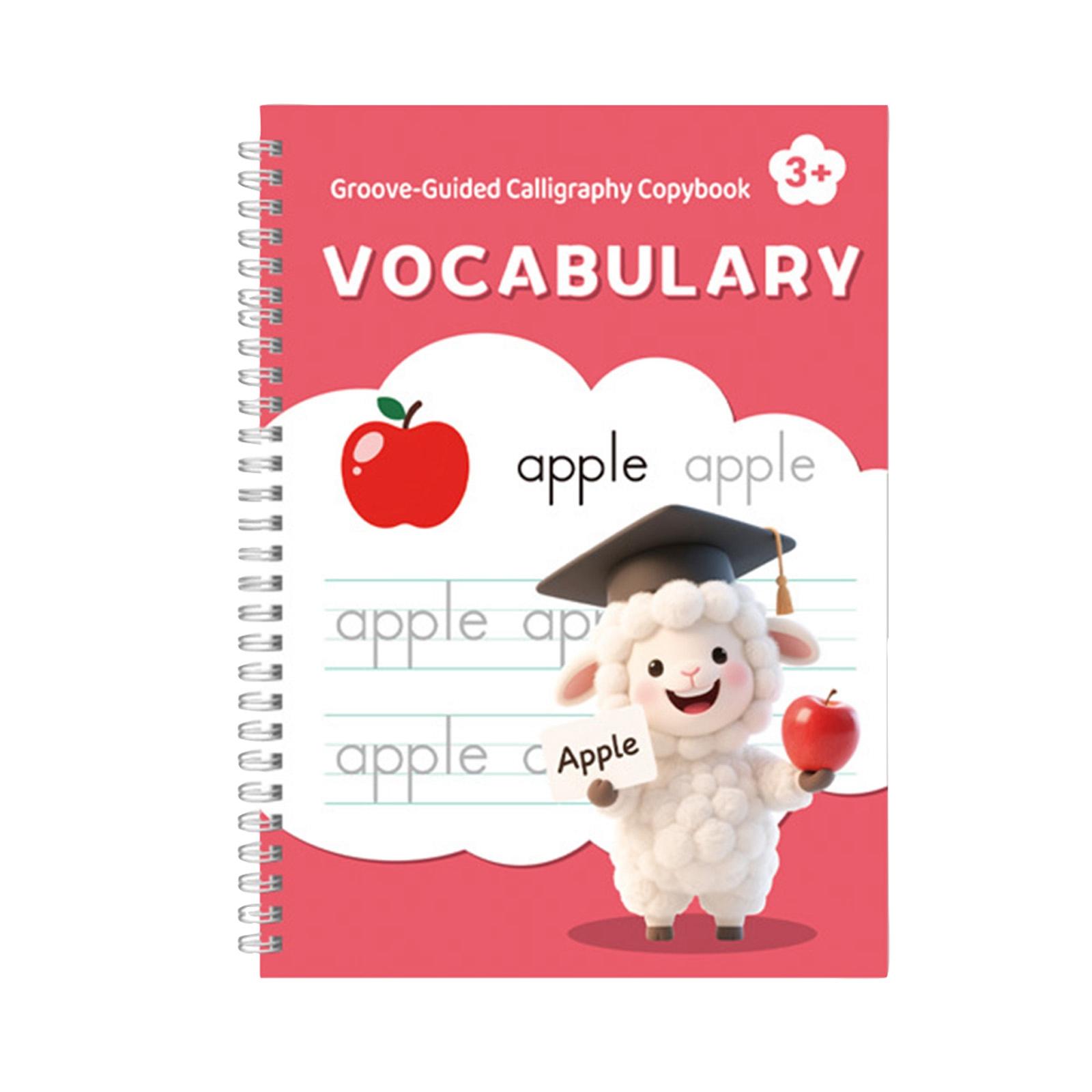 Этот прописной шрифт, подходящий для детей в возрасте 3-8 лет, содержит упражнения на глубоко прописанные буквы, цифры, математику и рисование. One Size красный