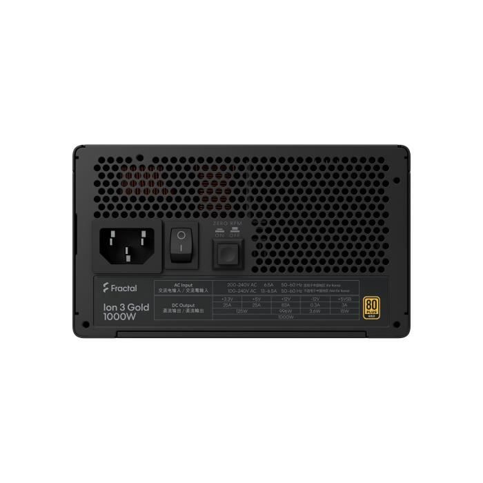 FRACTAL DESIGN - Ion 3 Gold 1000W Black (EU Cord) - Alimentation ATX12V 3.1 - 1000 W