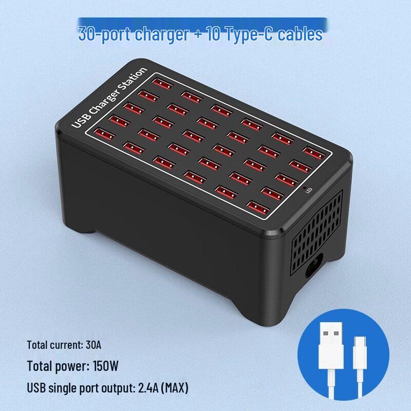 Multi-port USB Fast Charger: Smart Desktop Charging Station for Multiple Devices