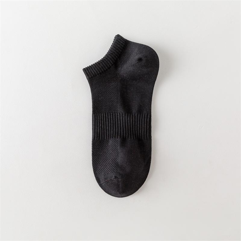 Men's Summer Short Socks, Pure Cotton Mesh, Thin, Low-top, Shallow Opening, Antibacterial, Deodorizing, Sweat-absorbing, Business Boat Socks