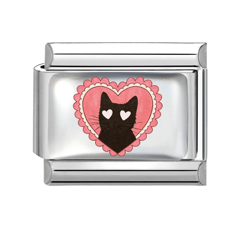 Y2K Funny Animals Cat Dog Flower Heart Italian Charm Fit 9mm Stainless Steel Personalized DIY Bracelet Fashion Jewelry Wholesale