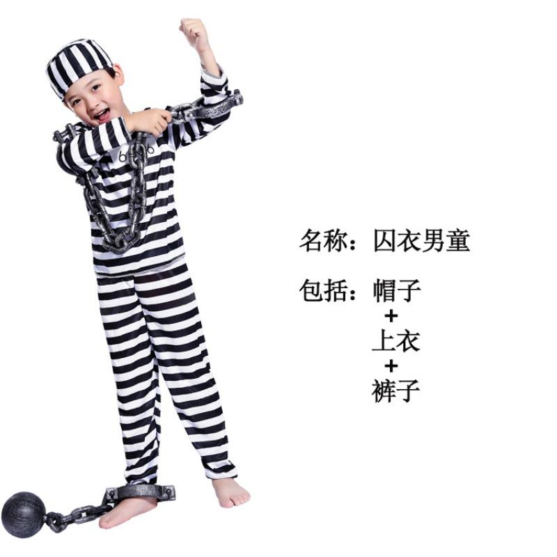 Halloween Halloween Prisoner Clothing Sexy Violent Male Prisoner Adult Male Prisoner Uniform Child Prisoner Suit