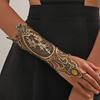 1pc Gothic Steampunk Lace Cuff Fingerless Gloves, Black Arm Warmer Bracelet, Fashion Sexy Halloween Costume Accessories