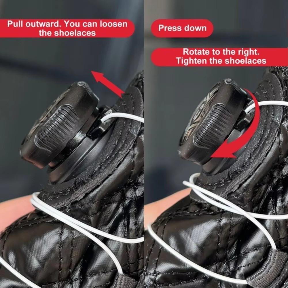 4Pcs/Set Anti-Skid Sole Dog Boots Fleece Lined Waterproof Dog Shoes with Adjustable Knobs Paw Protective Shoes