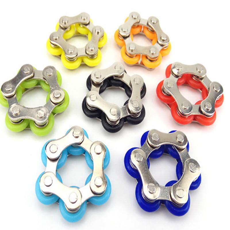 Cross-Border Bicycle Stress Relief Fidget Toy: Adaptable Six-Section Iron Chain