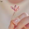 1Pc Exquisite Pink Lotus Flower Brooch Pins Women Girls Metal Plant Enamel Label Hat Cap Pins Suit Coat Japanese Fashion Accessories