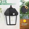 Solar Wall Lights Outdoor, 3 Modes, Motion Sensor, Dusk To Dawn, Waterproof Patio Lights for Porch, Garage, Yard (2-Pack)