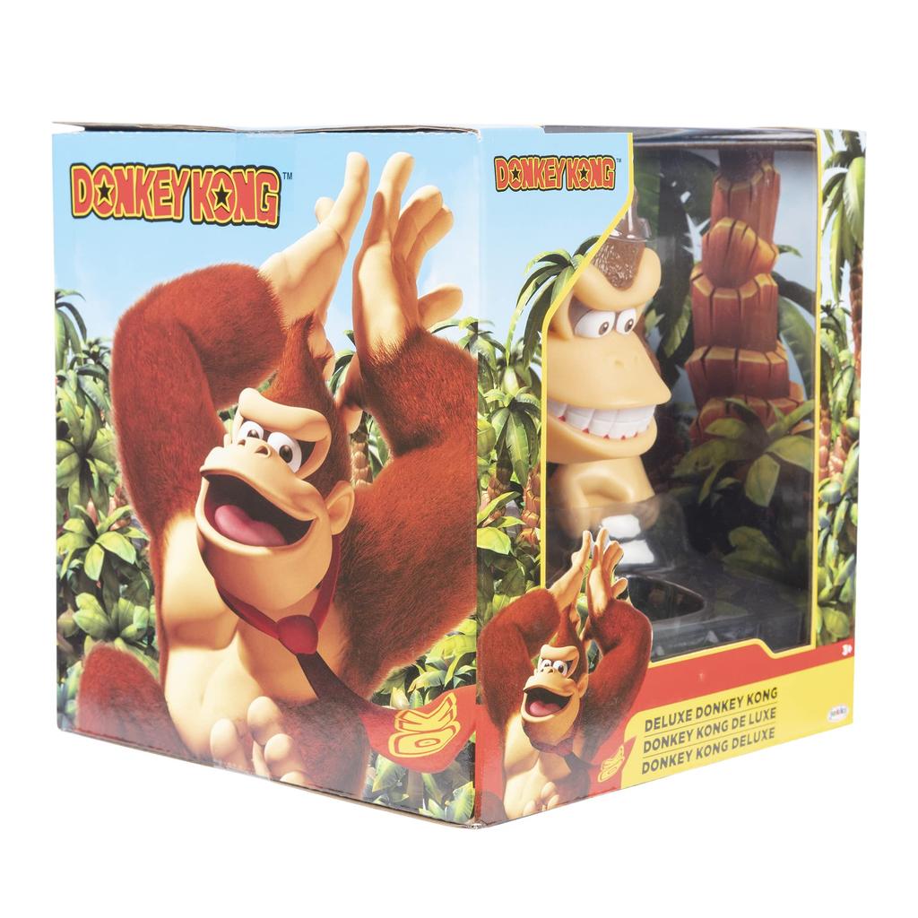 Nintendo Super Mario 6" / 15cm Tall Donkey Kong Action Figure with Pose Function, Perfect for Play and Display for Kids and Collectors Ages 3 and Up.