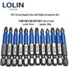 Blue S2 Steel Non-slip Magnetic Phillips Hex Bit Set