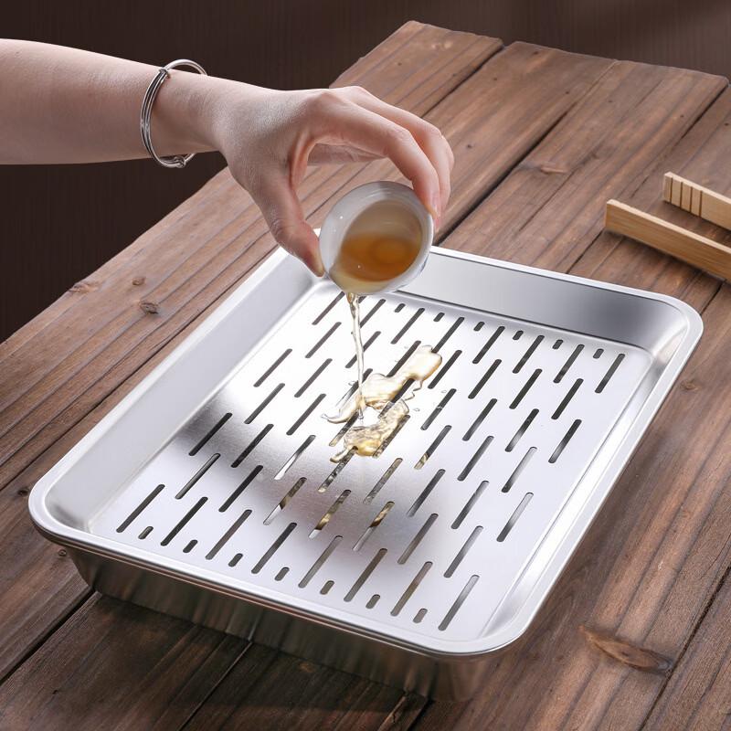 Yipan Japanese Style Stainless Steel Tea Tray