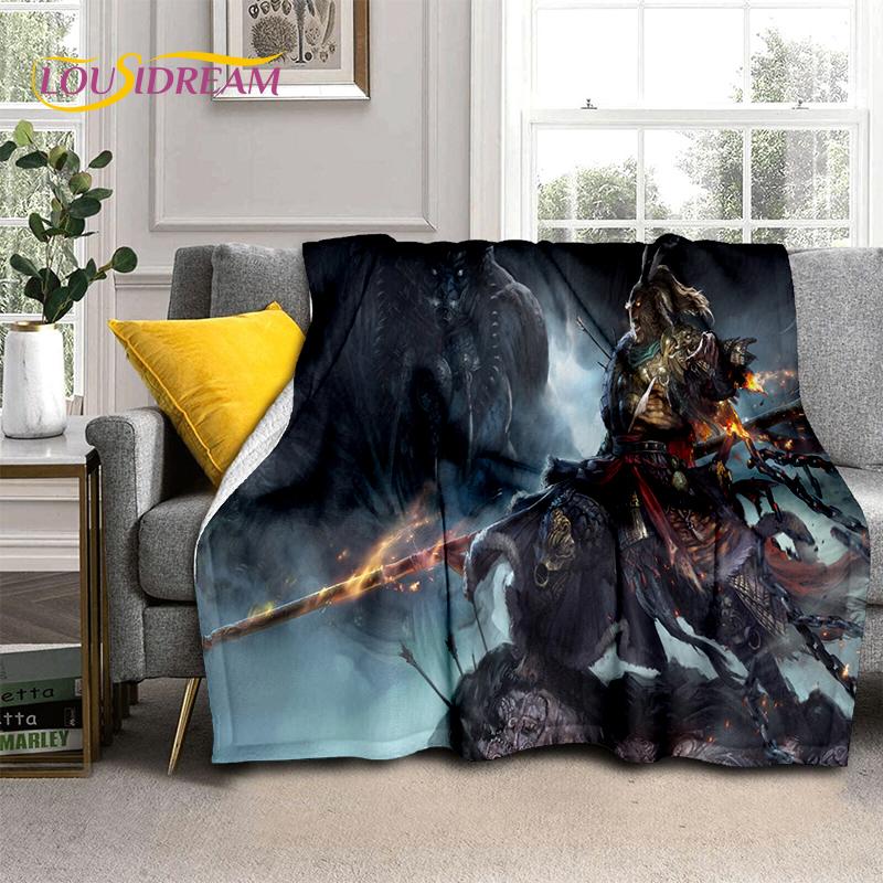 3D Black Myth Wukong Monkey King Cartoon Game Soft Blankets,Throw Blanket Comfortable Blanket for Picnic Beds Sofa Home Bedroom