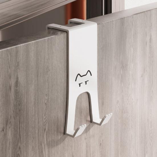 Behind The Door Hook No Drill Hooks Easy Hanging Waterproof Hook for Bathroom Kitchen Bedroom Balcony