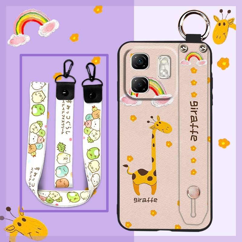 Shockproof Fashion Design Phone Case For infinix Hot50i/Smart9/X6531/X6532 Durable Anti-knock Lanyard Cartoon Protective