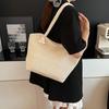 Straw Woven Tote Bag Shoulder Bag with Braided Rope Handles Summer Beach Tote Women Purse for Work Holiday Shopping