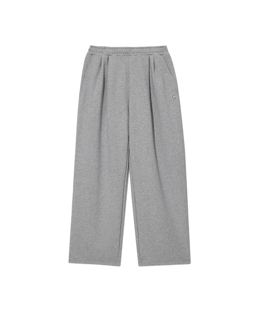 COVERNAT C Logo Wide Sweatpants Melange Gray