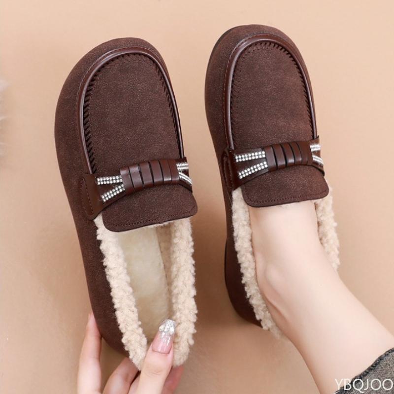 Winter New Fashionable Thick Soled Height Increasing Plush Thick Women's Boots Plush Warm Flat Short Boots for Women