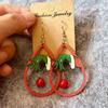 2 Pair Christmas Earrings Lightweight Long Dangle Earrings For Christmas
