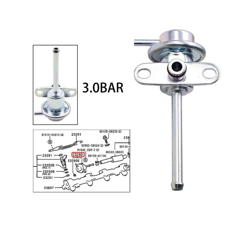 23280-76010 Fuel Pressure Regulator for Toyota Estima Emina Lucida 1992-1999 Previa 2.4L L4 1991 1992 1993-1995