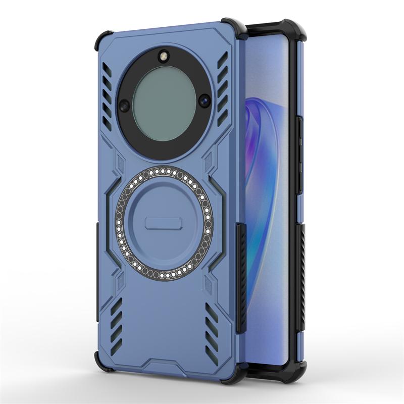 Pouzdro pro Honor X9A Pouzdro pro Honor X9A Anti-knock Armor PC Magnetická adsorpce Bezdrátové nabíjení Zadní kryt pro Pouzdro pro Honor X9A 6,67 palce