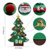 Baby Montessori Toy 32pcs DIY Felt Christmas Tree Toddlers Busy Board Xmas Tree Gift for Boy Girl Door Wall Ornament Decorations