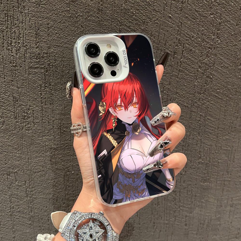 HSR Himeko White Translucent Mobile Phone Case for iPhone 17 16 15 14 13 12 11 X XR XS Air Pro Max Plus Colorful Cover