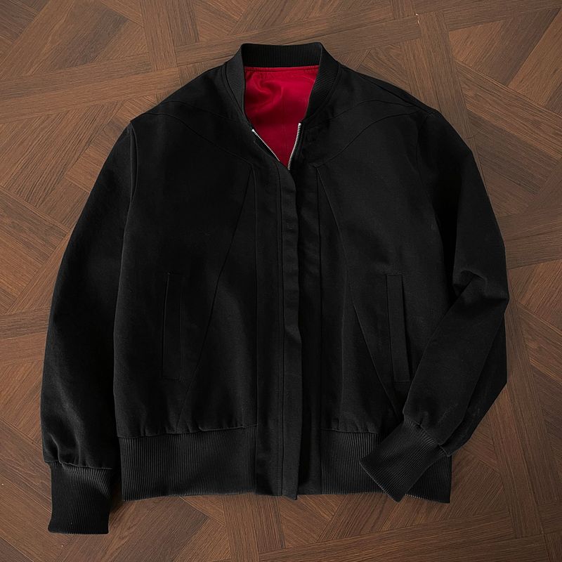 No Logo Official Heavy-Duty Deconstructed Cut Design Distressed Washed Jacket Men s Tough Guy Spring and Autumn Coat Black M