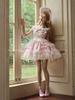 Lolita JSK Jumper Skirt Dress Lace Tiered Ribbon Frill Dress Clothing Palace Style Forest Girl Cute Sweet Princess Young Lady Idol Elegant Costume
