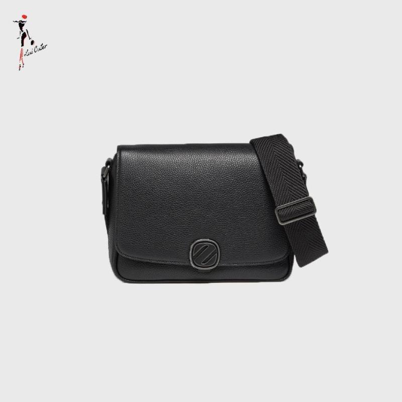 

Мужская зернистая сумка-мессенджер, кожаная сумка через плечо с высокой текстурой, Гуанчжоу, деловая мужская сумка, кожаные изделия OEM 28 x 21 x 8 cm чёрный
