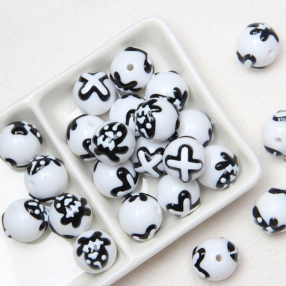 10PCS Acrylic Halloween DIY Jewelry Bead Cartoon Hand Drawn Acrylic Beads  Making Jewelry