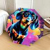 1pc Colorful Dachshund Artwork Umbrella with Plastic Handle,Suitable for All Seasons Home Travel Outdoor UmbrellaDD301