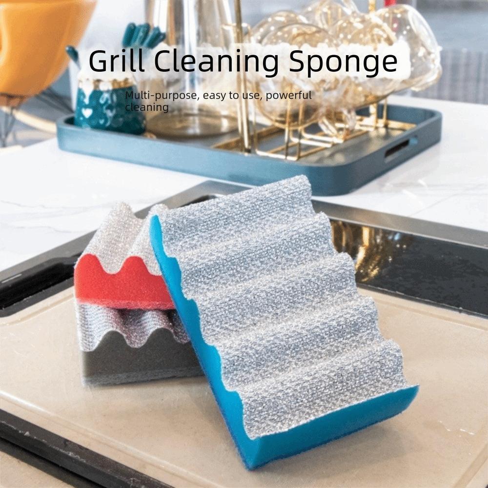 Double-Sided Rust-Removing Sponge Rust Removal Pan Cleaning Brush Sponge Scrubber  Kitchen Sink