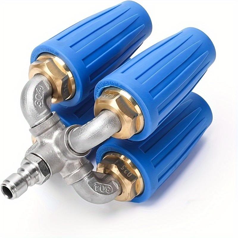 4pcs Turbo Nozzle Set, Metal and Plastic, 1/4 Inch Quick Connect, Multi-Function High Pressure Washer Attachments for Car, Floor, Walls, Deck, Patio