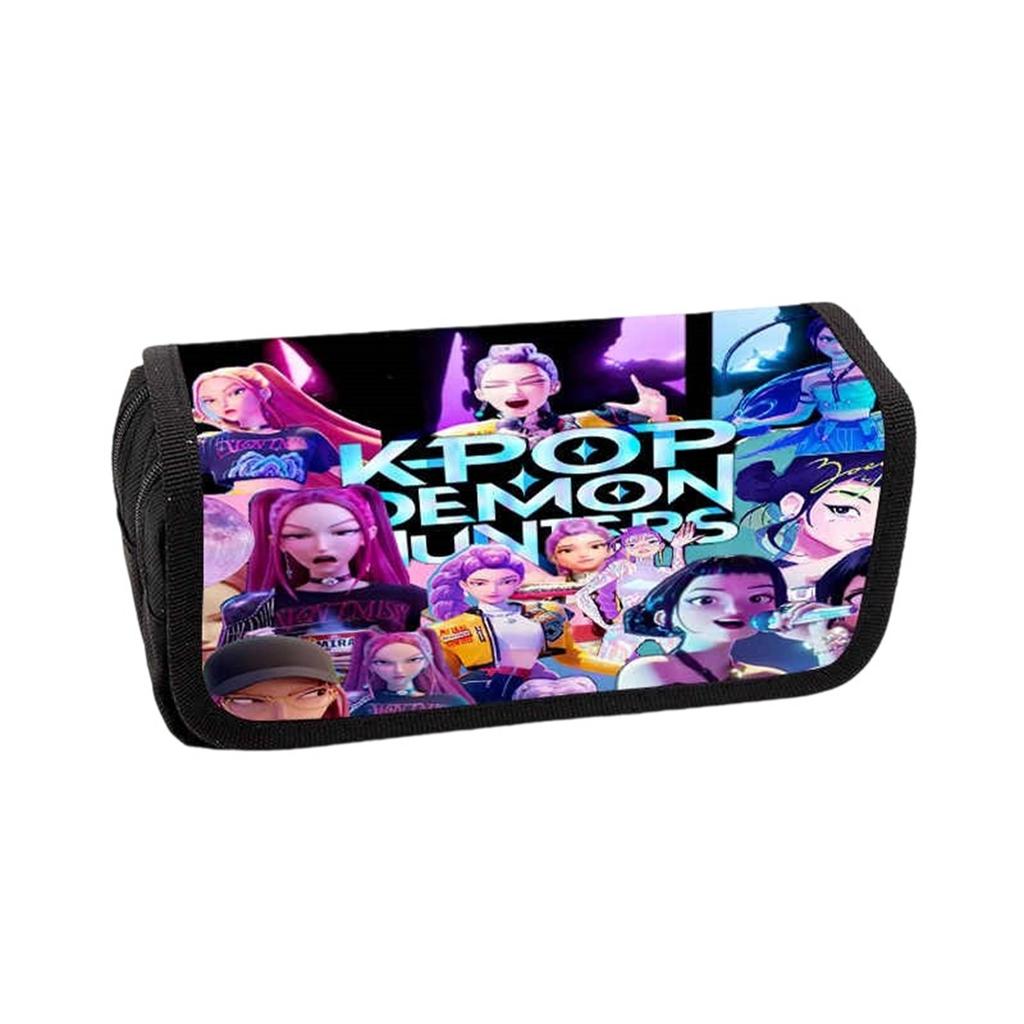 Pencil Case Pencil Case For Primary And Secondary School Students Water-Resistant Printed Cartoon Large Capacity Lid Pencil Case