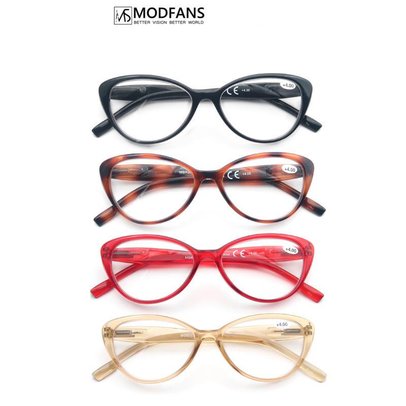 Women Vintage Reading Glasses Cat Eye Reader Stylish Eyeglass Ladie Presbyopic Dioprer Frames With Pouch