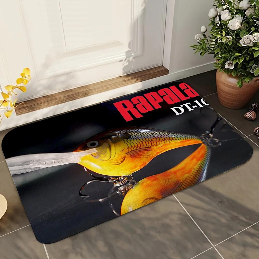 1pc Rapala Fishing Enthusiasts Bathroom Absorbent Mats Anti-Slip Mats Home Decor Supplies Carpets Home Kitchen Floor Mats
