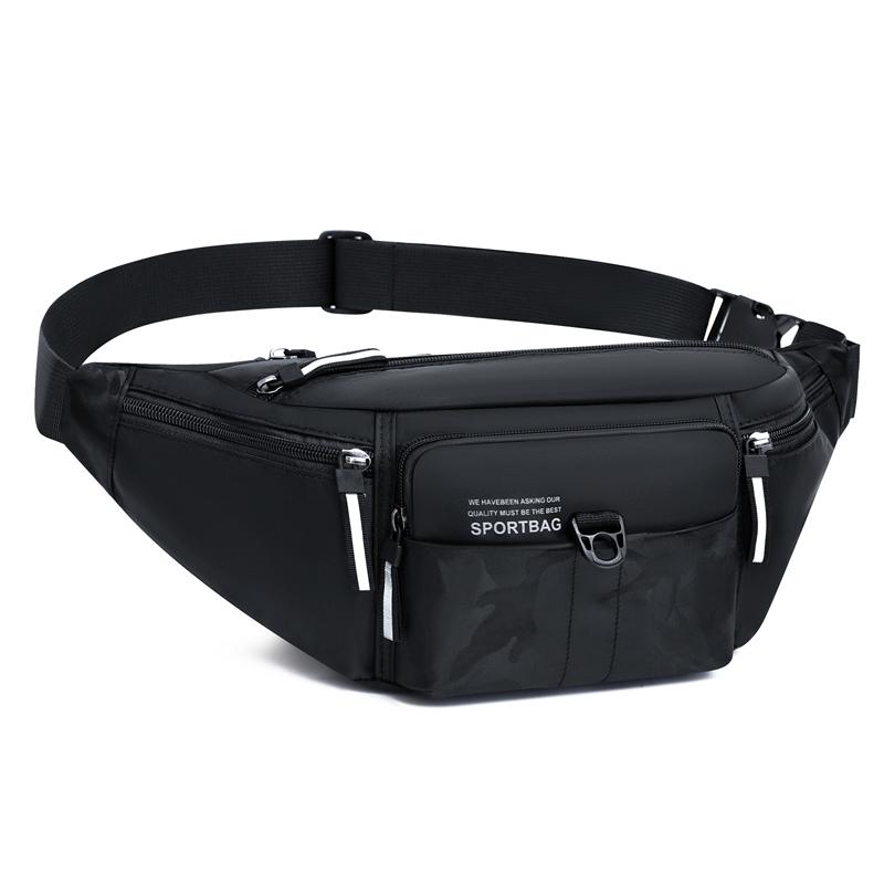 Men s Waterproof Nylon Waist Chest Bag – Large Capacity Anti-Theft Crossbody Pack for Phone Wallet & Cycling