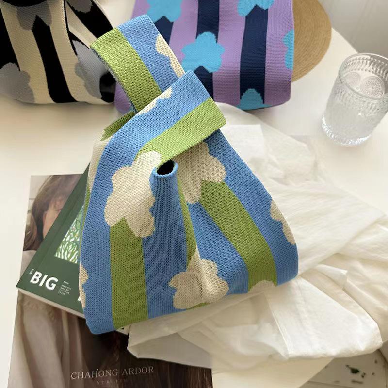 Panda Knit Women's Cross-Border Wrist Tote Handbag