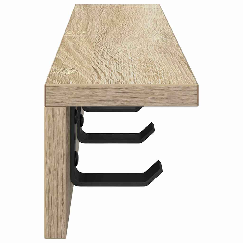 Wall Mounted Nightstand Sonoma Oak 40 x 10.5 x 10.5 cm