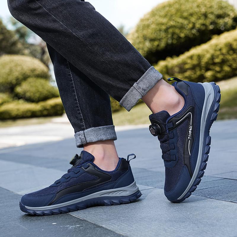 Mesh Breathable Hiking Shoes Men Women Outdoor Climbing Trekking Sneakers Anti-slip Casual Sports Shoes Rotating Buckle Lacing