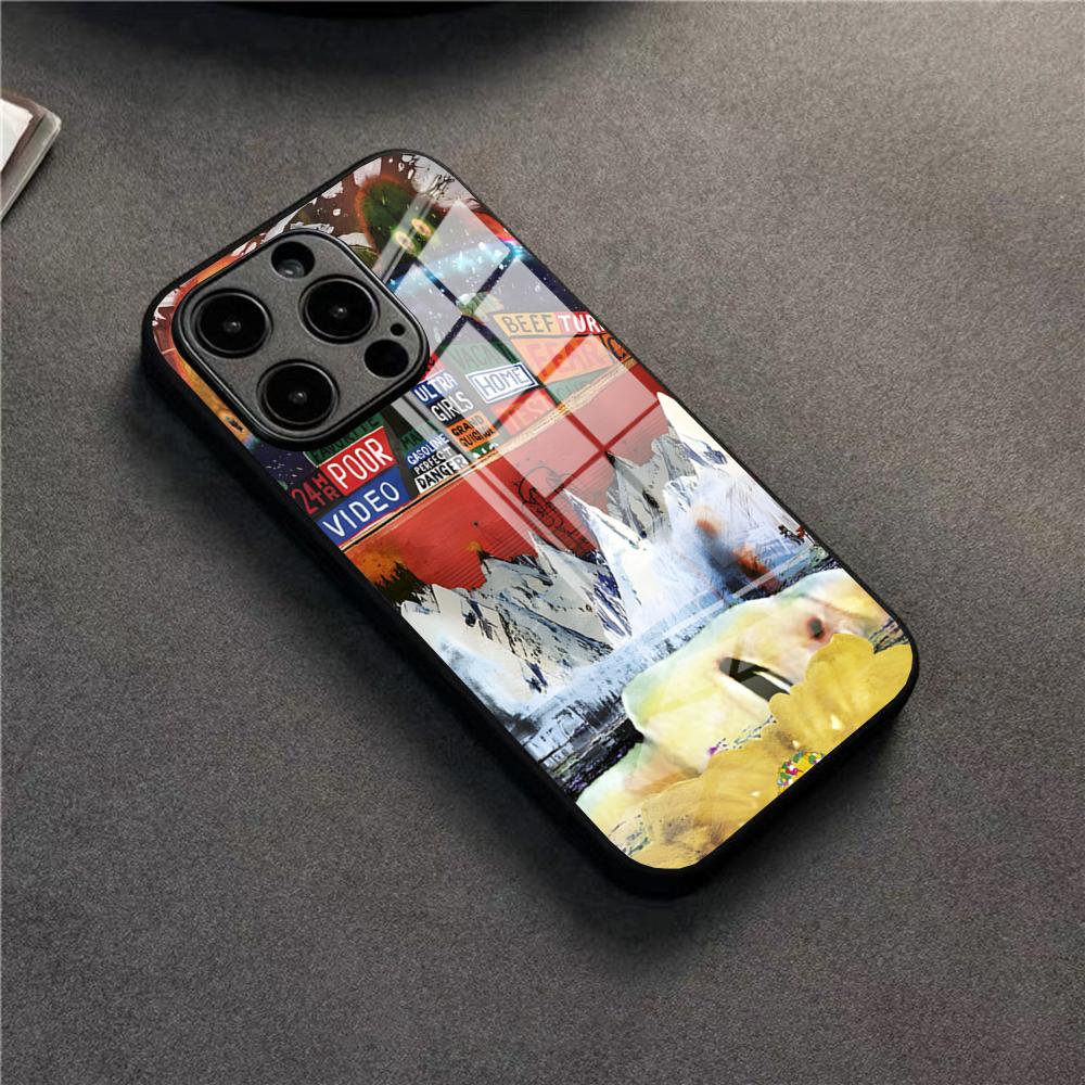 Art Rock Band Radiohead Music Phone Case For 17 Pro Max IPhone 16 Pro 14 12 11 13 Mini X XR XS 15 Plus SE Glass Cover