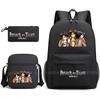 Attack on Titan Backpack, 3pcs Anime Student SchoolBag Shoulder Bag Pencil Case Boys Girls Mochilas Daily Rucksack Holiday Gift