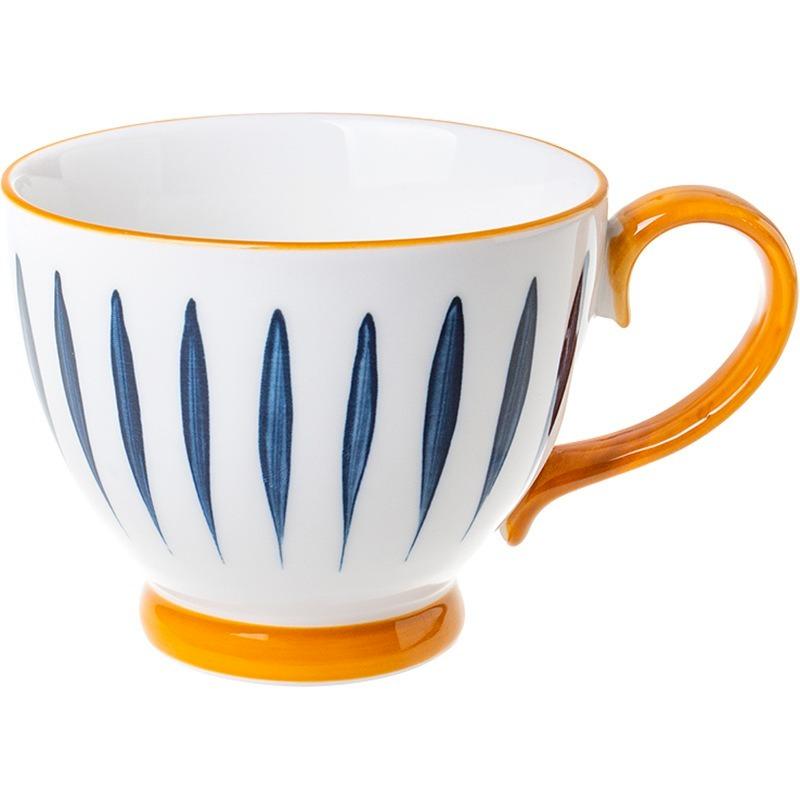 Coffee Mugs Ocean Wind Hand Kneading Ceramic Milk Cup Blue & White Eco Friendly Mugs Coffee Cups Tumbler Cup Kawaii Mug Cute Cup