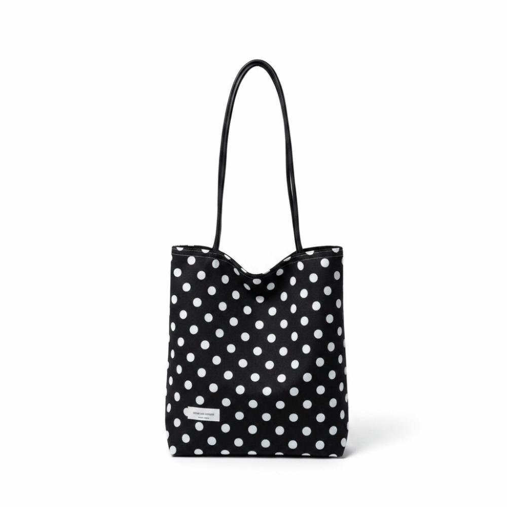 Multi-Color Polka Dot Shoulder Bag Magnetic Buckle Shopping Handbag Drawstring Tote Bag Outdoor