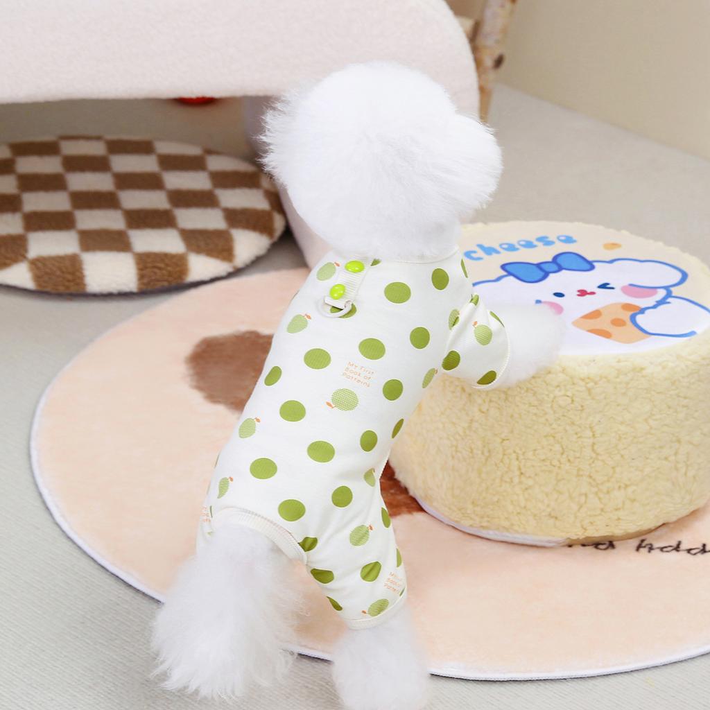 Kleidung für Hunde, für vierbeinige Haustiere, Heimkleidung, Kleidung für Hunde, Herbst und Winter, Untermantel, gepunkteter Overall, Welpenkleidung