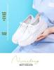 2023 Women's Soft Sole Lightweight Nurse Shoes - Comfortable, Breathable, Flat Casuals In White & Black.