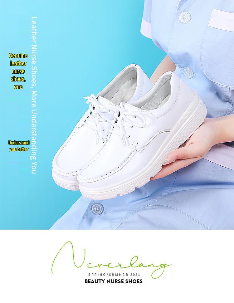 2023 Women's Soft Sole Lightweight Nurse Shoes - Comfortable, Breathable, Flat Casuals In White & Black.
