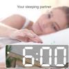 Plastic LED Electronic Alarm Clock Adjustable Desktop Clock  Weather Forecast