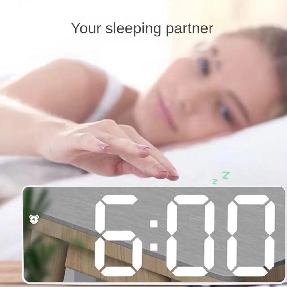 Adjustable LED Electronic Alarm Clock Dual Alarm Desktop Clock Office