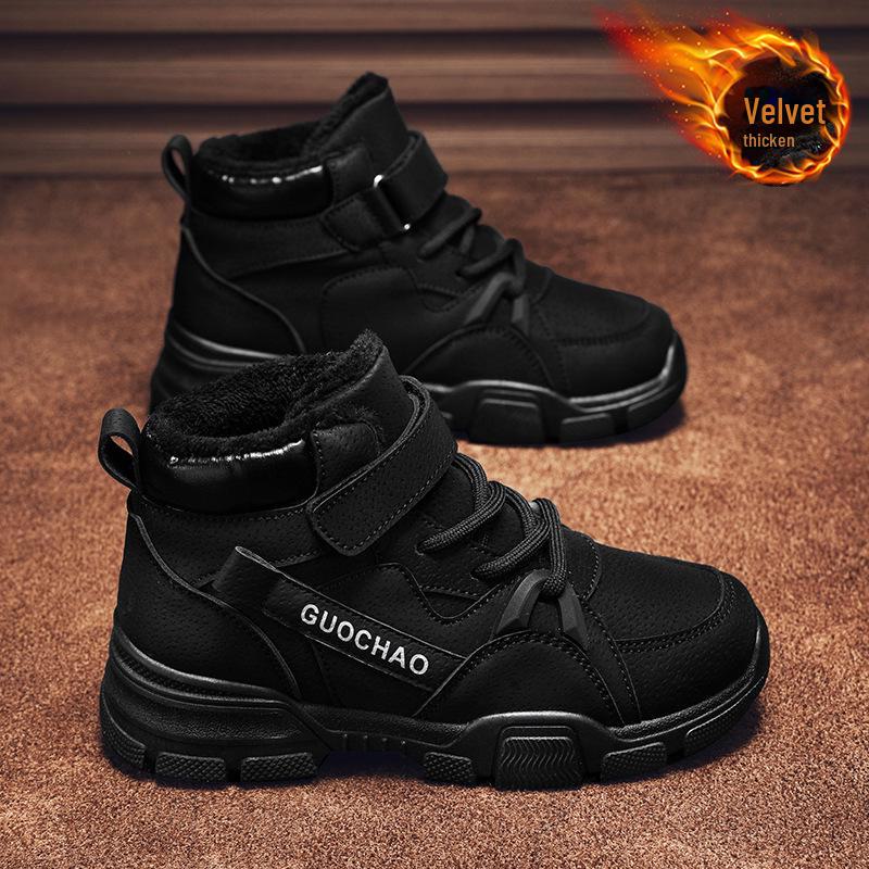 

Уютные детские ботинки Martin унисекс — зимние ботинки с бархатной подкладкой на липучках для осени/зимы 37