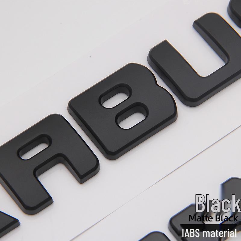 סמל רכב לוגו אנגלי BRABUS: מדבקת קישוט זנב ותא מטען